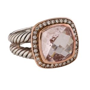 David Yurman Morganite & Diamond Albion Cocktail Ring